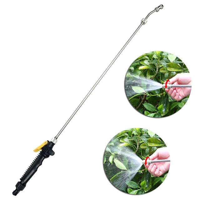 Nagynyomású Vízpisztoly Fúvóka Fogantyú Állítható Tömlő Pálca Permetező Rézmosó Autó Öntöző Növények Sprinkler 30 Cm/48 Cm/56 Cm - Image 5