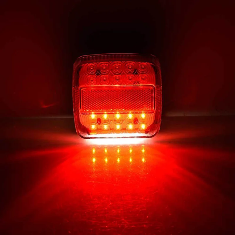 

107x102x30mm 12V Trailer Truck 20 LED Taillight Brake Stop Turn Signal Indicator Light Lamp