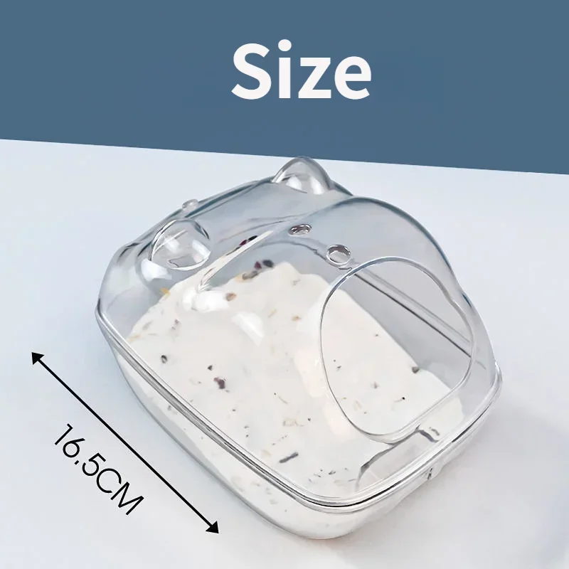 Hamster Toilet Hamster Mouse Golden Bear Pet Bathroom Cage Box Bath Sand Room Toy Acrylic Transparent House Small Pet Supply 3