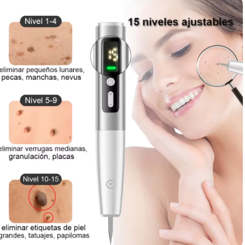 Plasma Pen Mole Blackhead Warts Dark Spot Black Acne Woman Dot Nevus Blemish Pimples Remover 15 Gears for Face Body Skin blackhead remover,skin tag removal tool,acne remover,facial pore cleanser,skin tag removal pen,laser skin treatment