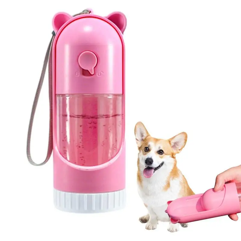 

Portable Water Bottle For Dogs Retractable Leak Proof Water Bottle Dispenser 220ml Activated Carbon Filter Pull-Out Pet Water