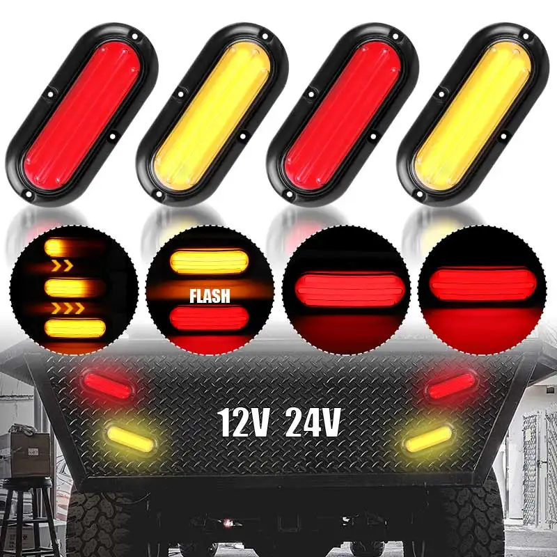 4pcs 74 Led Truck Tail Light Car Brake Lamp Reverse Light Offroad 4x4