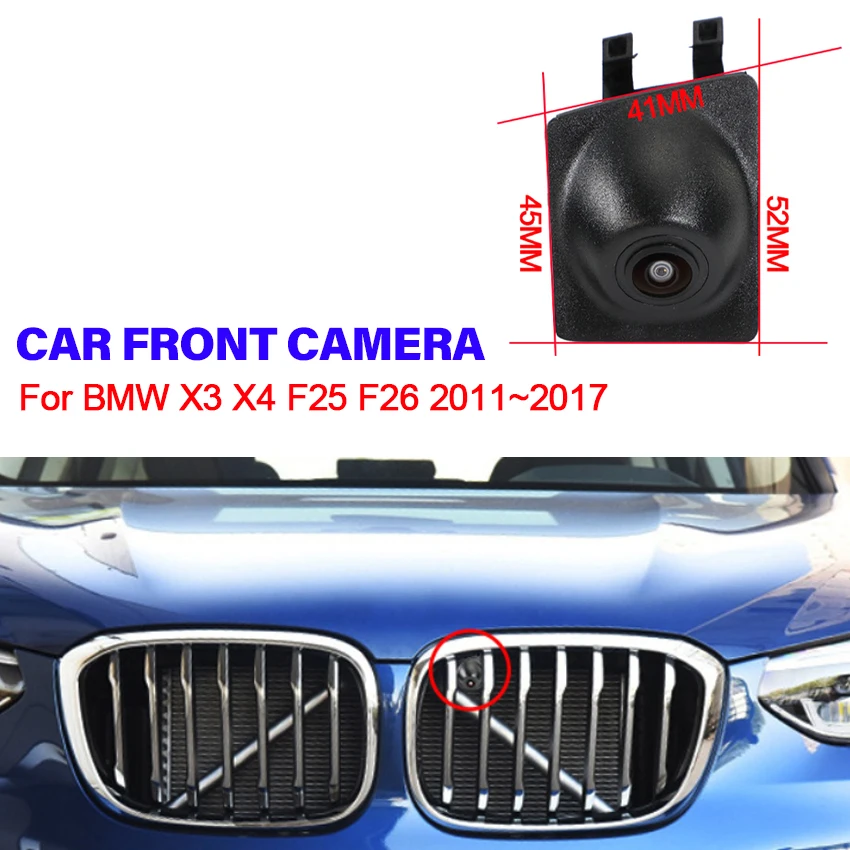 

HD CCD AHD Car Front View Parking Night Vision Positive Waterproof Logo Camera For BMW X3 X4 F25 F26 2011 2012 2013 2014~2017