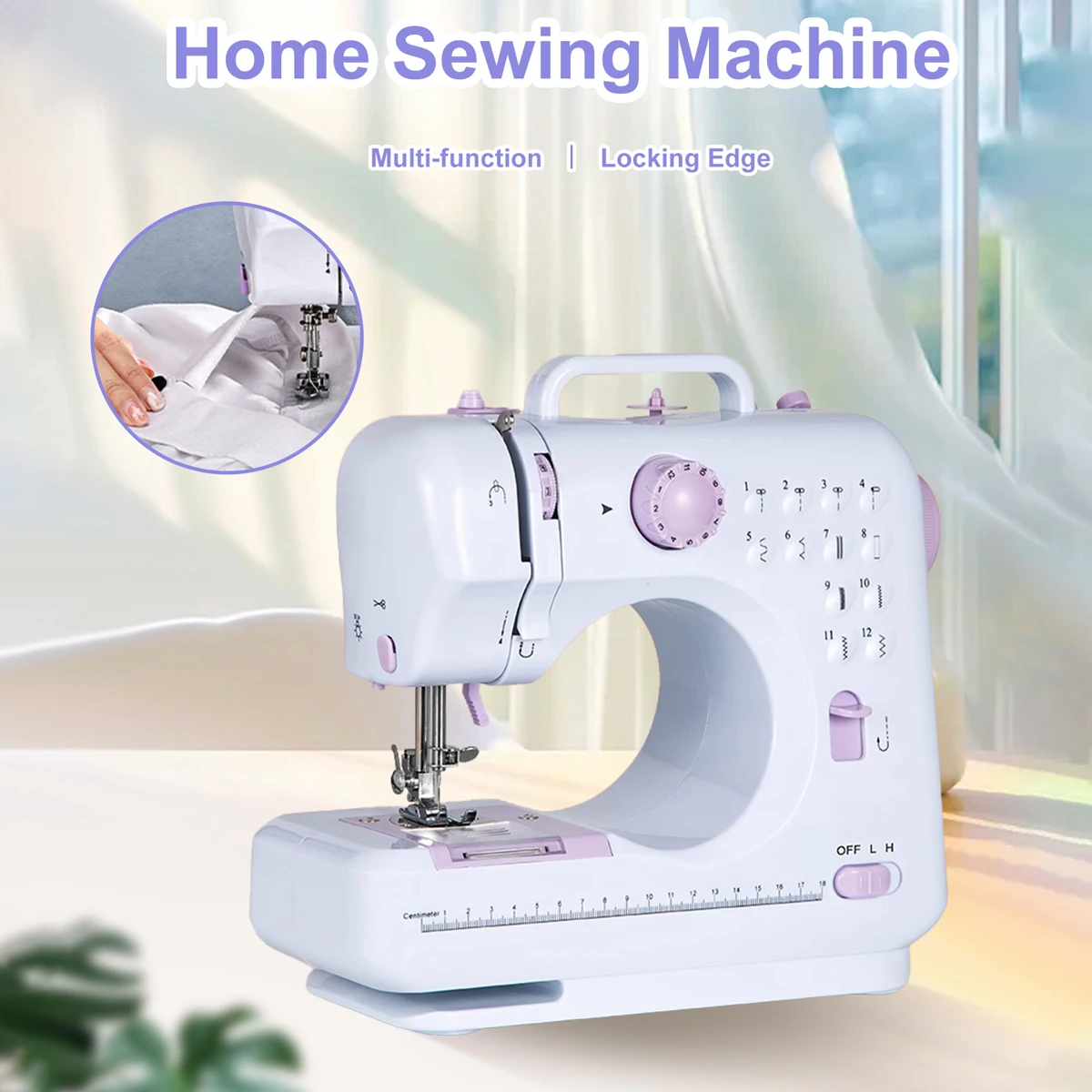 Sewing Machine Household Multi-Function Portable Electric Household Crafting Mending Overlock 12 Kinds of Built Beginners