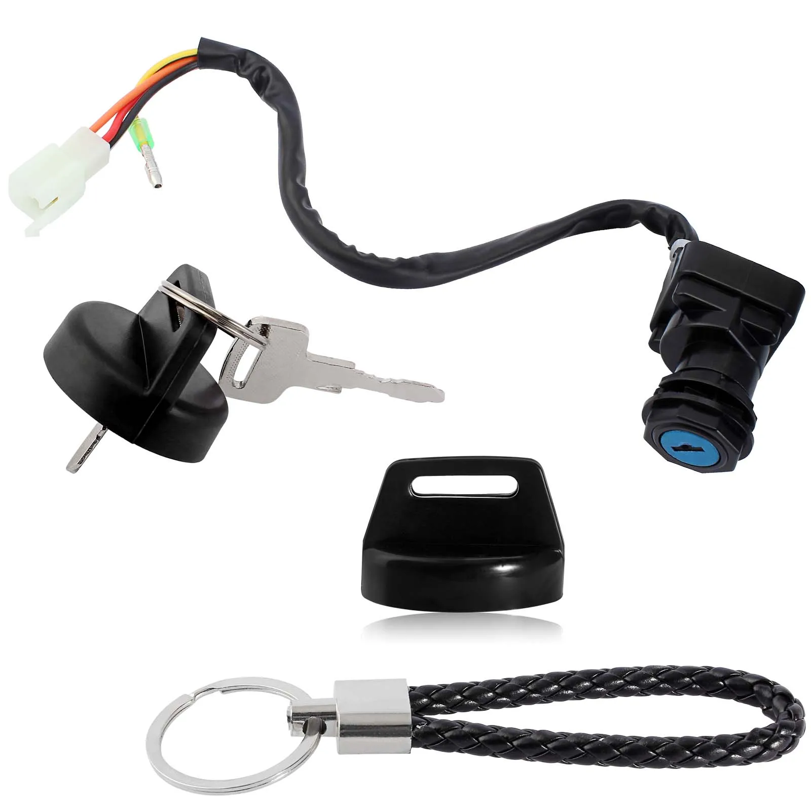 QAZAKY King Quad 300 Ignition Key Switch Compatible With Suzuki LTF300F LTF4WDX LTF300 LT-F300F LT-F4WDX Quad Runner 160 230 250 300 37110-02C00 37110-35B01 LT160 LT230 LT300 E LTF160 LTF250 F LTF4WD - Foto 9