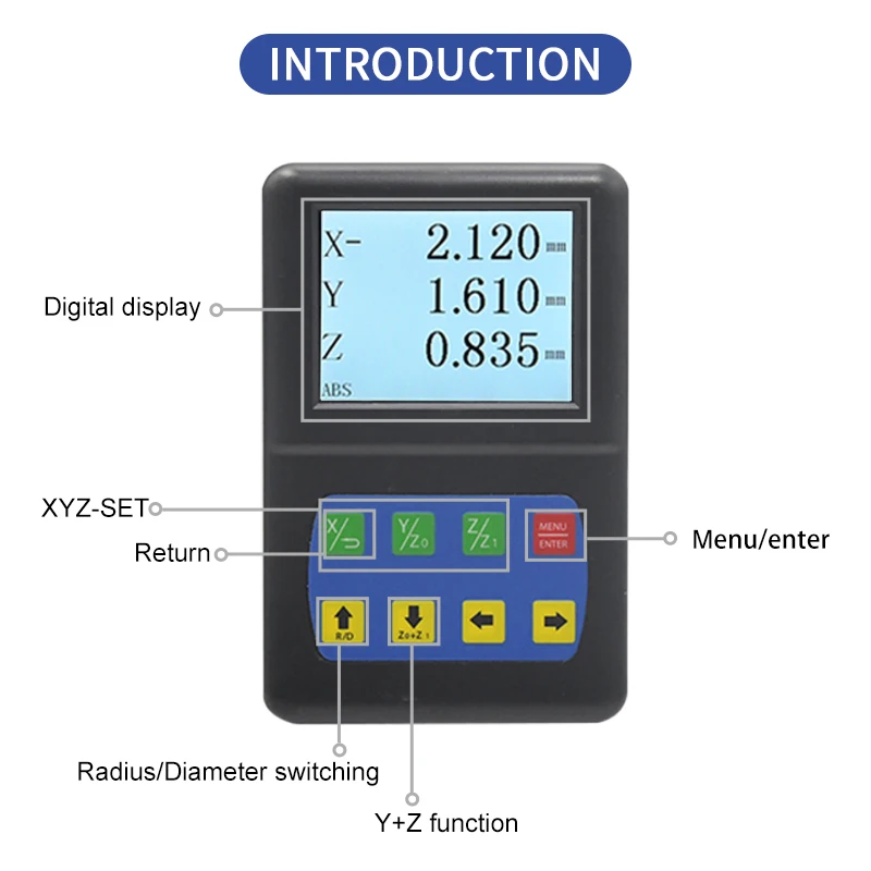 DRO LCD ũ  ǵ ̴ ,  ,    и ӽſ, 1/2/3 