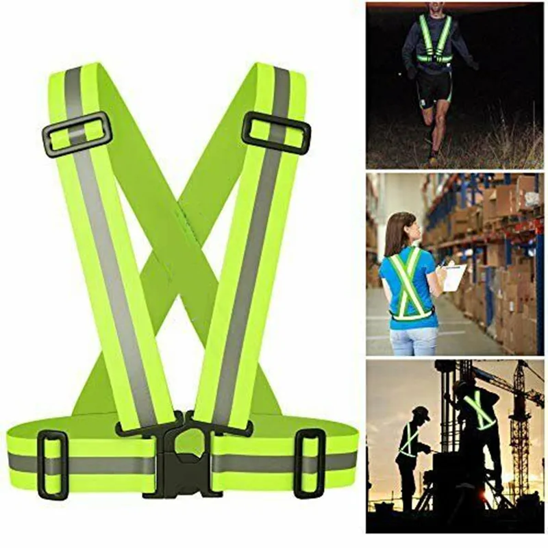 Reflective Safety Jacket Breathable Reflective Traffic Night Work Security Running Cycling High Visibility