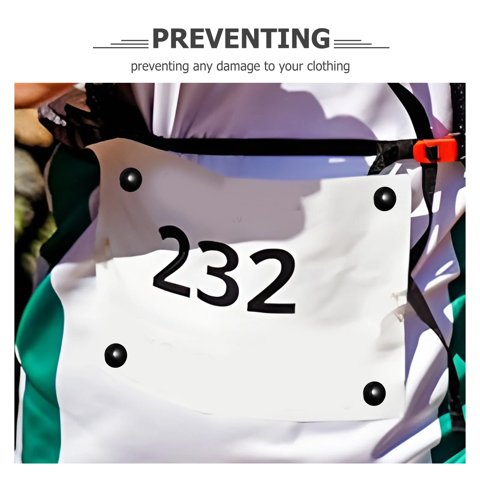 4 Pcs Magnetic Bib Number Buckle Race Holder Running Clips Funny Marathon Holders Magnets for Runners Fasteners Bibs