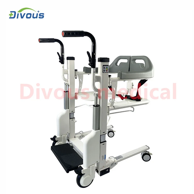 Electric Patient Lift and Multifunctional Transfer Chair with Commode Elderly Handicapped Home Hospital Use 3