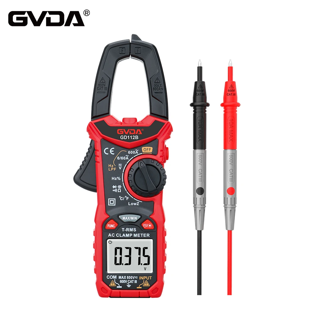 Pinza Amperimetrica Digitale Gvda Ac Dc Corrente Ncv Multimetro Pinza Amperimetrica True Rms Capacità Ohm Hz Tester Di Tensione Di Temperatura
