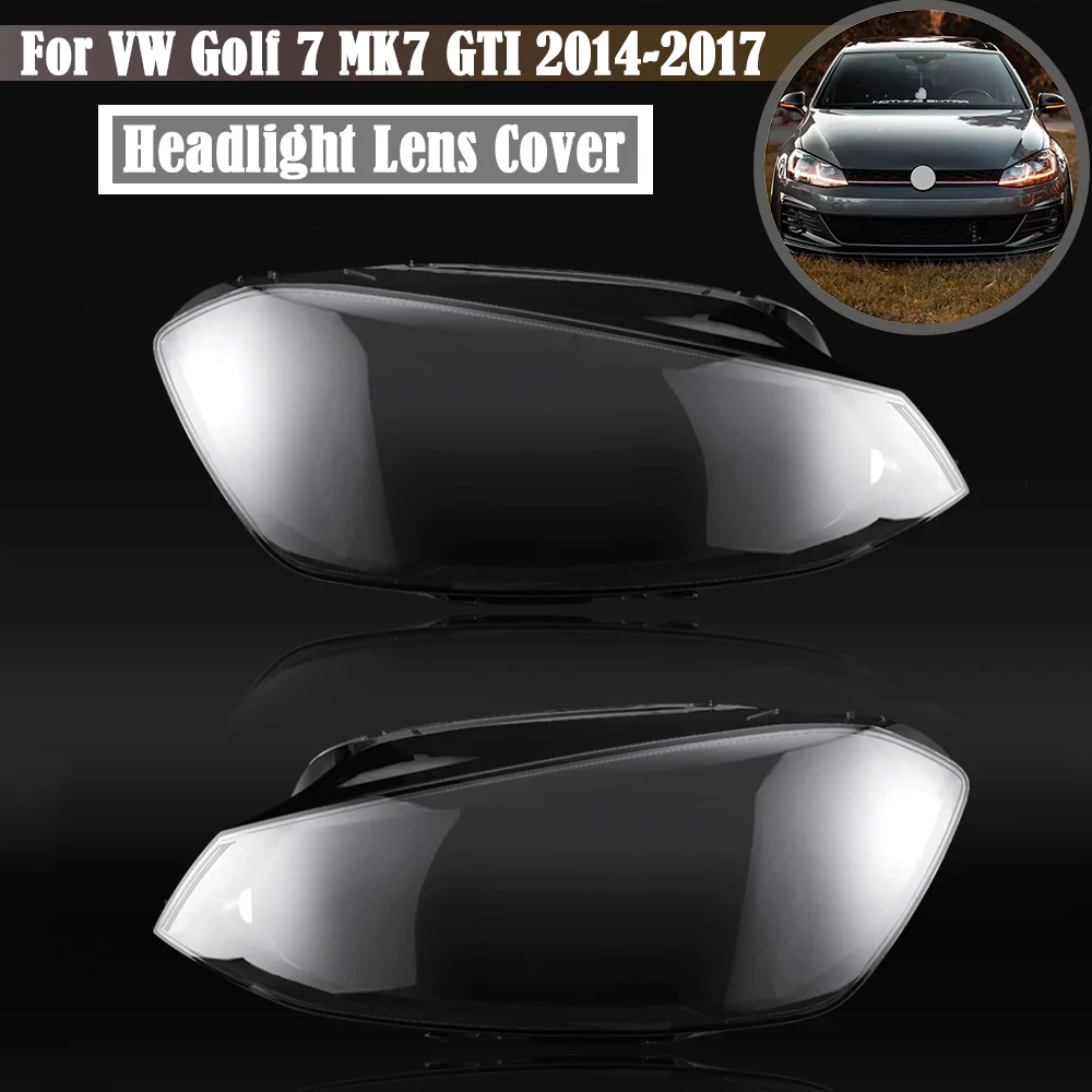 Für Golf 7 Mk7 2014 2015 2016 2017 Auto Scheinwerfer Abdeckung Klare Linse  Scheinwerfer Lampenschirm Shell (links Si