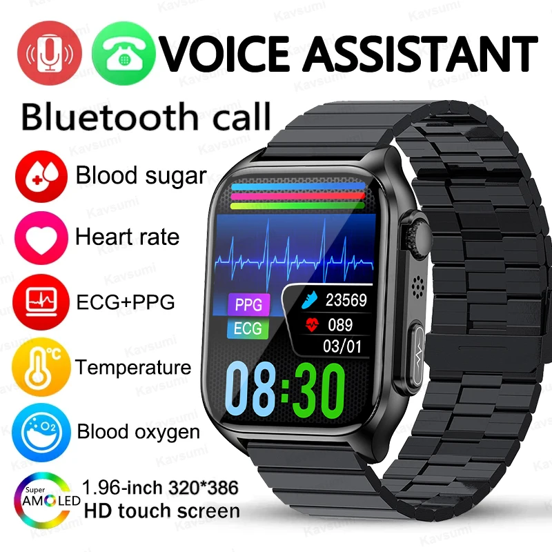 

2023 New ECG+PPG Smart Watch Men Bluetooth Call Waterproof Heart Rate Sleep Monitor Healthy Sport Women Smartwatch For Huawei