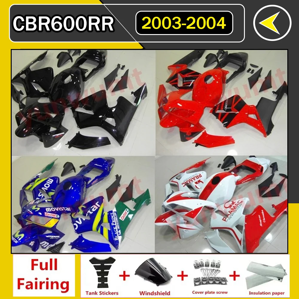 

Motorcycle Fairing Set Body Kit Plastic For Honda CBR600RR CBR600 RR CBR 600RR 2003 2004 Accessories Full Bodywork Cowl Black