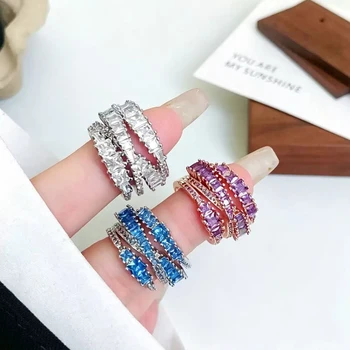 Anello Classico a Spirale in Argento S925 per Donna, Disponibile in Tre Colori per Coppie, Regalo per le Feste