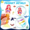 4 Pieces Mermaid Dive Toys Mermaid Bath Toys Colorful Mermaid Pool Toys Swimming Pool Games for Toddlers Boys Girls Teens Adults 3