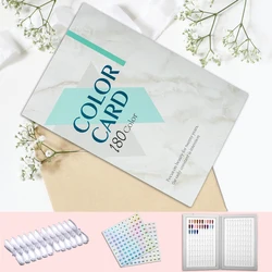Deluxe Nail Art Display and Storage Book with 240PCS Fake Nails (180 Colors 240 Tips)
