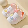 Flowers Baby Girls Slippers Summer Cute Princess Garden Clogs Shoes for Kids Soft Non Slip EVA Toddler Children Beach Shoes 4