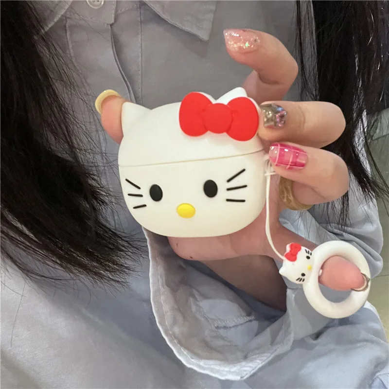 

Sanrio Hello Kitty Cute Cartoon Silicone Earphone Case Apple AirPods Air Pods 1 2 3 ProAnti Drop Protective Case Gifts for Girls