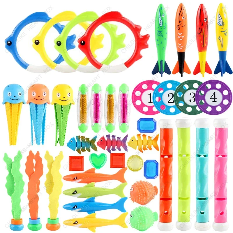 Children's Diving Toys Summer Shark Rocket Throwing Water Sports