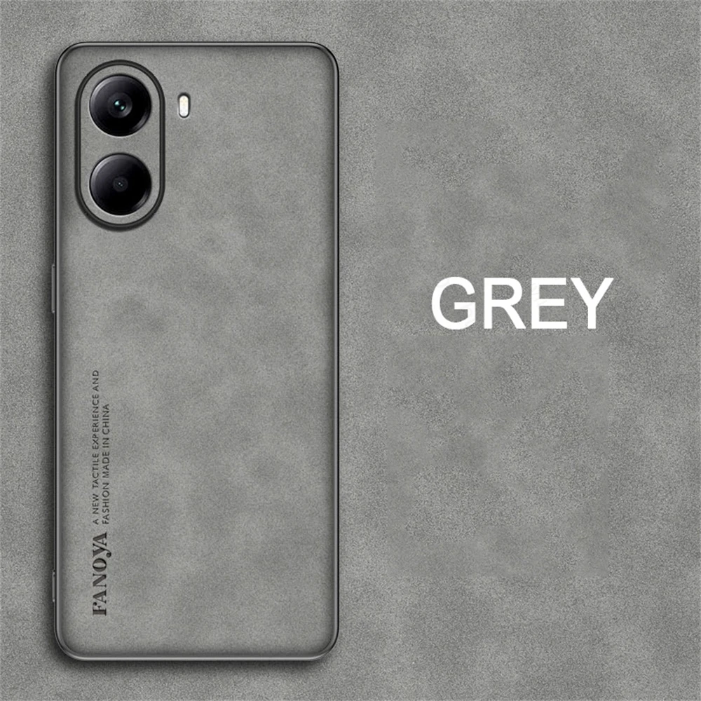 Sheepskin Leather Back Cover with TPU Soft Frame - Protective Case