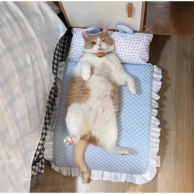Summer Cooling Dog Bed Mat For Cats And Small Dogs Washable Mat_voghion.com