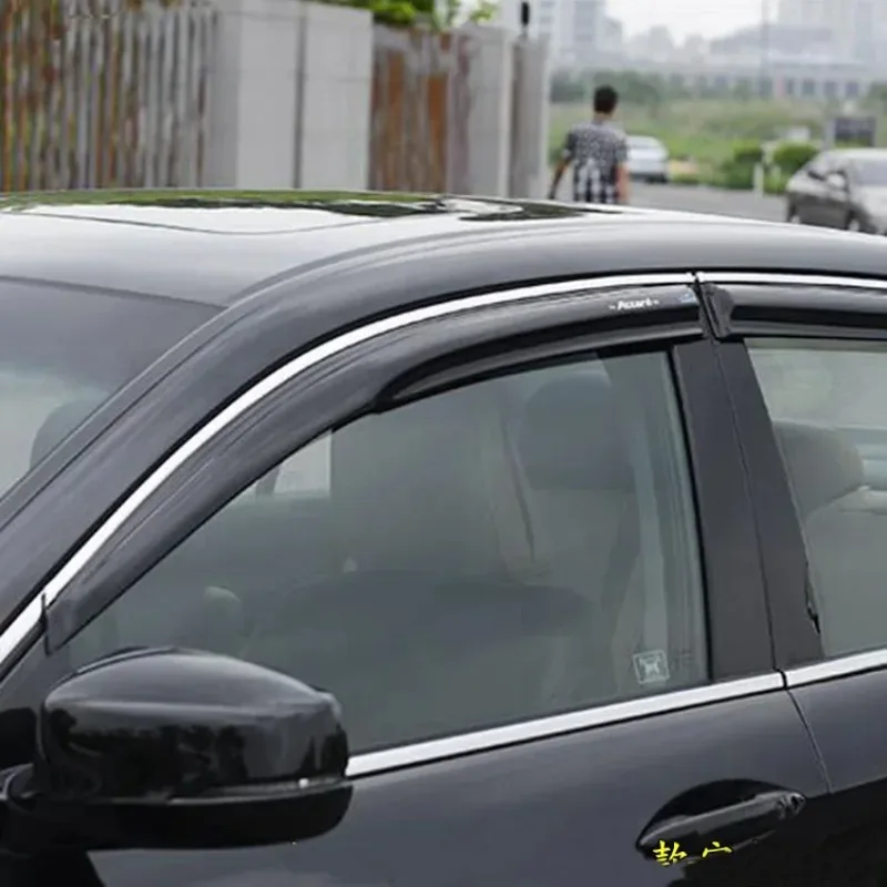 Car Window Visors Vent Gard 3D Mugen Style For Honda Accord Civic 2008-4Pcs