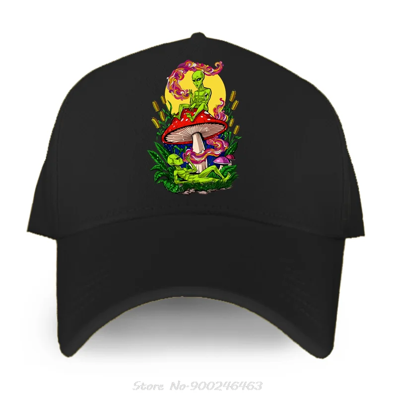 Men Baseball Cap Psychedelic Magic Mushroom Aliens Outdoor Sports Golf Caps Women Men Hip Hop Hats