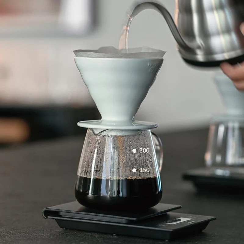 Coffee Server Glass Coffee Pot Heat Resistant Glass Kettle Sharing Pot 600/300ml Pour Over Espresso Maker Accessories