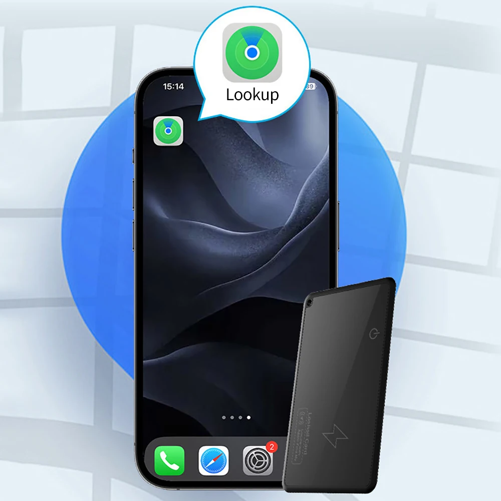 Wireless Charging Air Wallet Card Ultra Thin Tracker for Iphone IOS Find My APP With MFi Certification Keys Suitcase Bag Locator