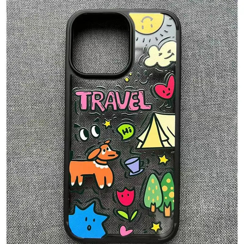 Puppy Graffiti Protective Phone Case – Stylish Back Cover