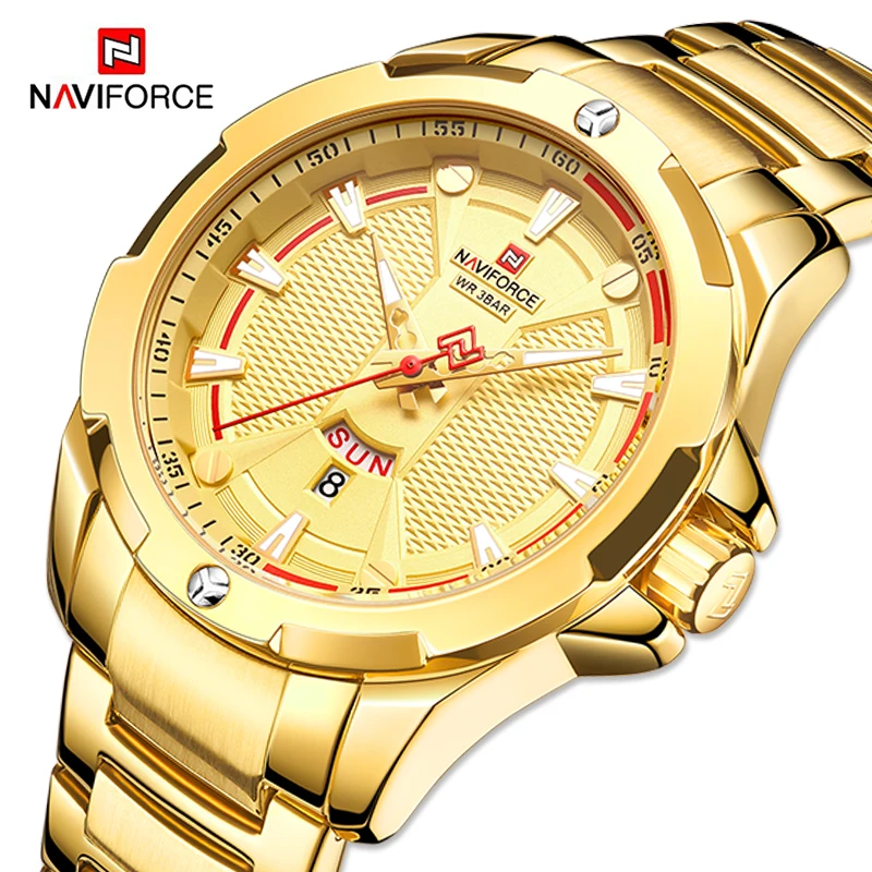 

NAVIFORCE Men Luxury Wrist Watch Waterproof Business Male Watches Stainless Steel Casual Quartz Calendar Clock Relogio Masculino