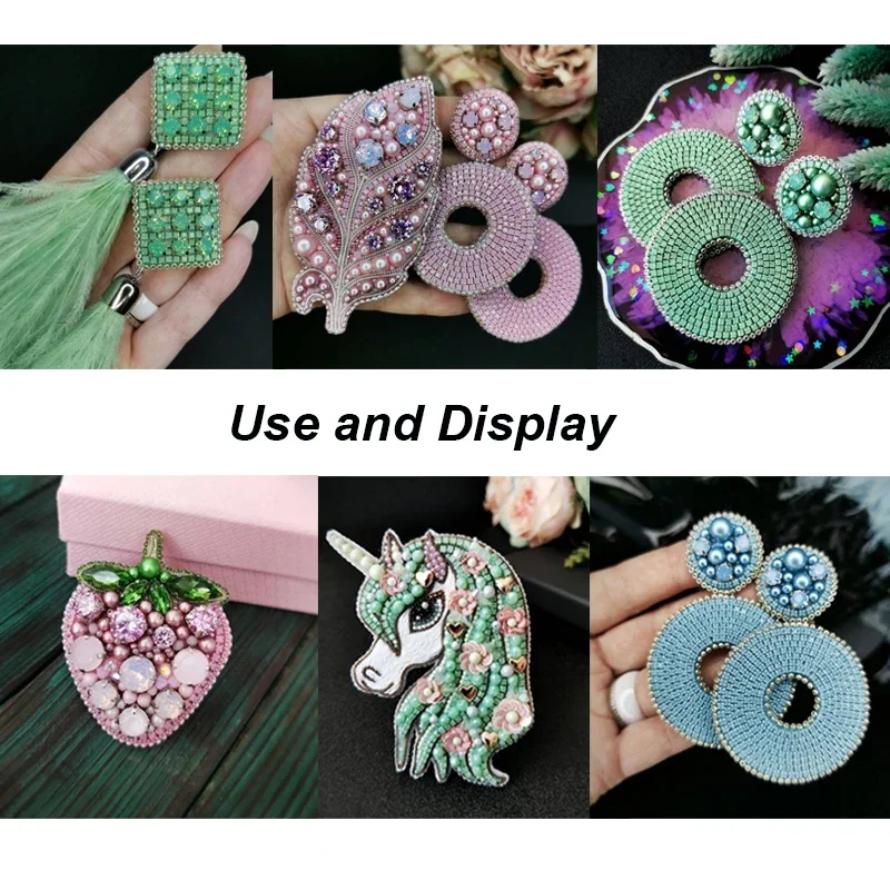 Opal Glass Rhinestone Trim in Pink, Green, and Blue – 1 Yard for DIY Wedding Dress Decoration