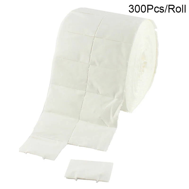 300pcs/roll Nail Cotton Wipes UV Gel Nail Tips Polish Remover Cleaner Lint Paper Pad Soak Art Cleaning Manicure Tool nail polish remover,nail gel remover,nail polish remover wipes,nail cotton pads,disposable nail pads
