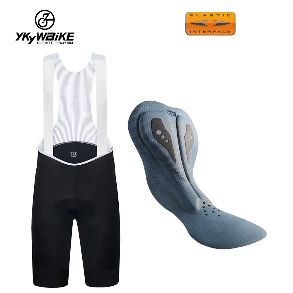 

YKYW Men Cycling Bib Shorts Road MTB Bicycle Bottom With Elastic Interface Cushion Long Distance Pad Mens 자전거의류