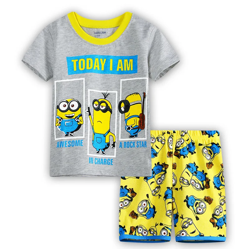 Children's Pajamas Set Long-sleeved Trousers Children's Home Wear Suit Boys and Girls Sleepwear