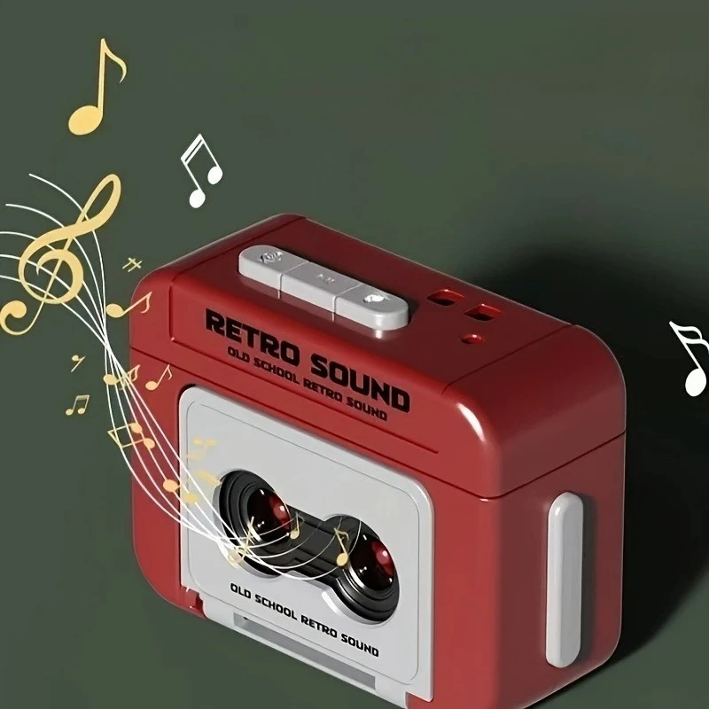 Retro Mini Music Keychain Recorder Storage Box