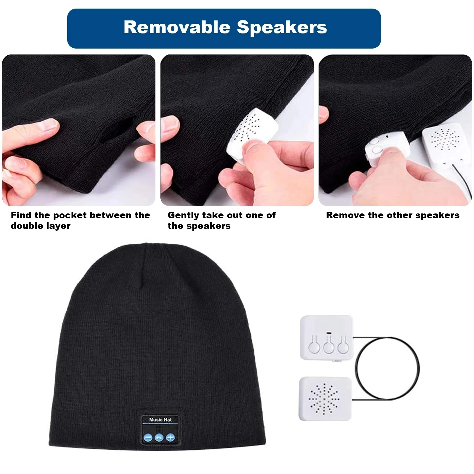 Outdoor Bluetooth Headphone Unisex Men Women Winter Warm Hat 