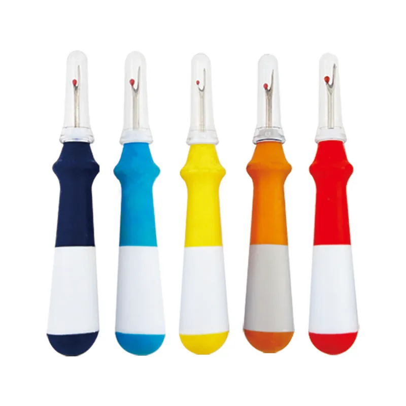 Plastic Handle Sharp Craft Thread Cutter Seam Ripper Safety Handle Stitch Unpicker Hand Tools Needles Arts Sewing Accessories