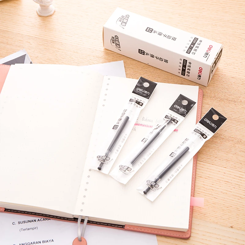 Gel Pen 20PCS/Box Gel Pen Refills 0.5mm Single Bag Packing Black Blue Red Color Ink Replacements