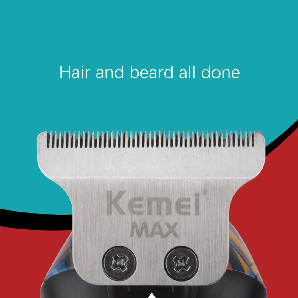 Kemei Hair Trimmer Men Professional Hair Clipper Electric Beard Razor 0mm T-blade Hair Cutting Machine Haircut Shaver KM-MAX5090 4