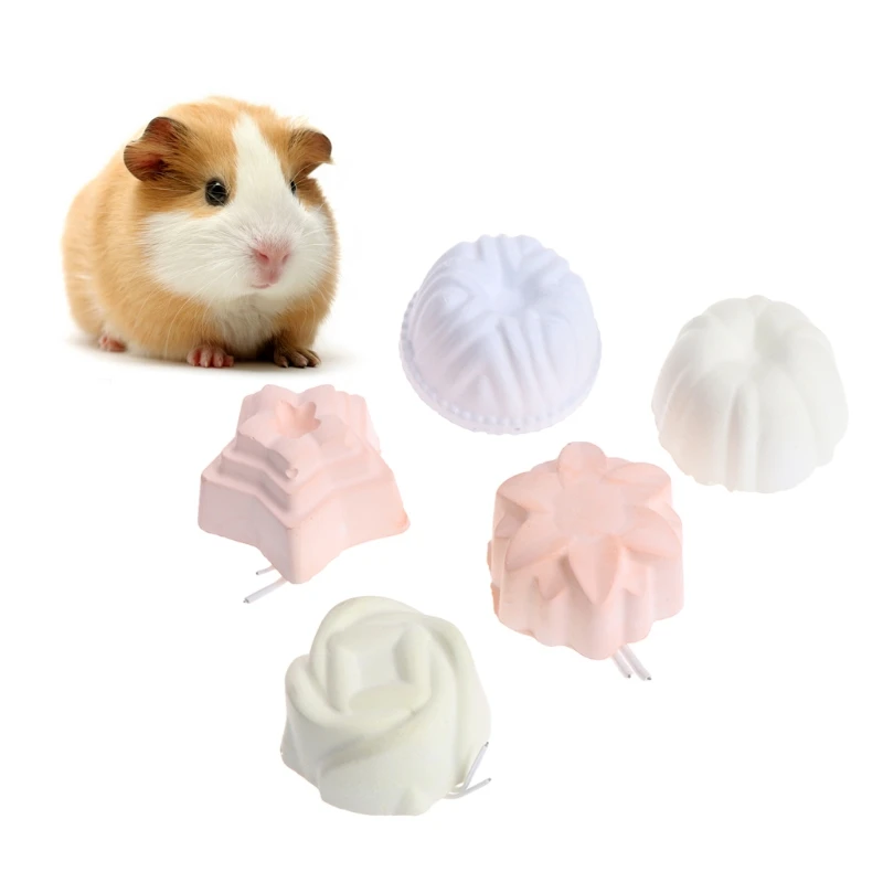 Piedras Minerales Para Masticar Mascotas - Pack De 3, 9x4.5 Cm, Para Conejos, Hámsters, Ardillas, Cuidado Dental