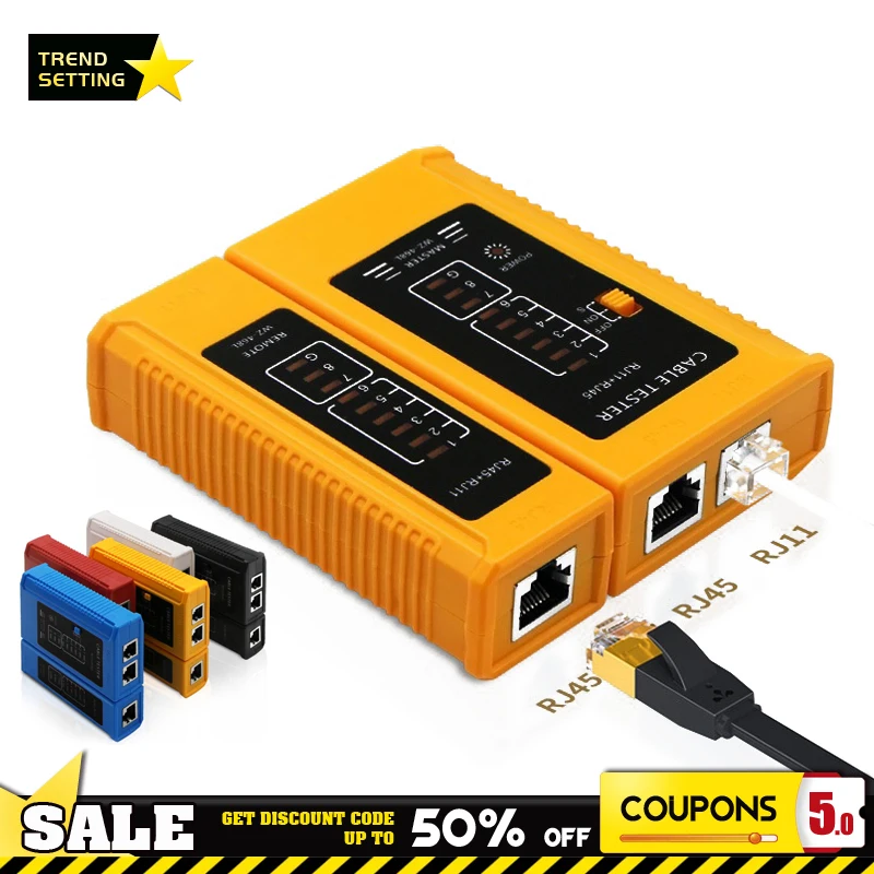 RJ45 RJ11 Cable Lan Tester Network Cable Tester LAN Twisted Pair Network Repair Networking Tool