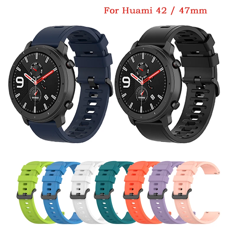 Cinghie Da 20/22Mm Per Huami Amazfit Gtr 42 Cinturino In Silicone Da 47Mm Per Cinturini Amazfit Gts 2E Cinturino Di Ricambio Amazfit Pace