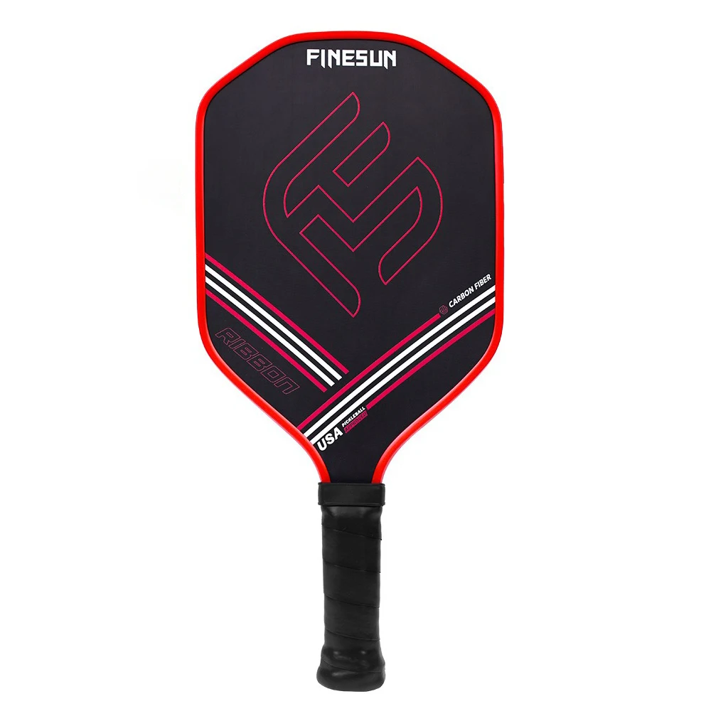 Carbon Fiber Picleball Paddle, Stone Ground Cloth Pattern, Sandblasting, Thick Polypropylene, Honeycomb Core Pick, T700, 16mm