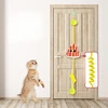 Cat Toys for Self Enjoyment Relaxation Swinging Hanging Door Style Furry Ball Elastic Rope Cat Teaser Stick