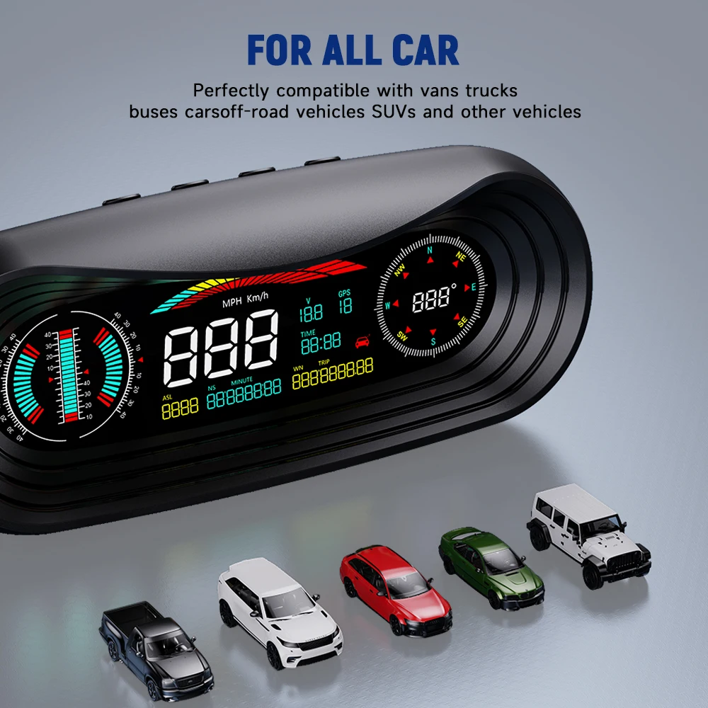 ANCEL P18 ڵ GPS HUD  ÷, ӵ  ð  溸 ,   ÷,  GPS ӵ