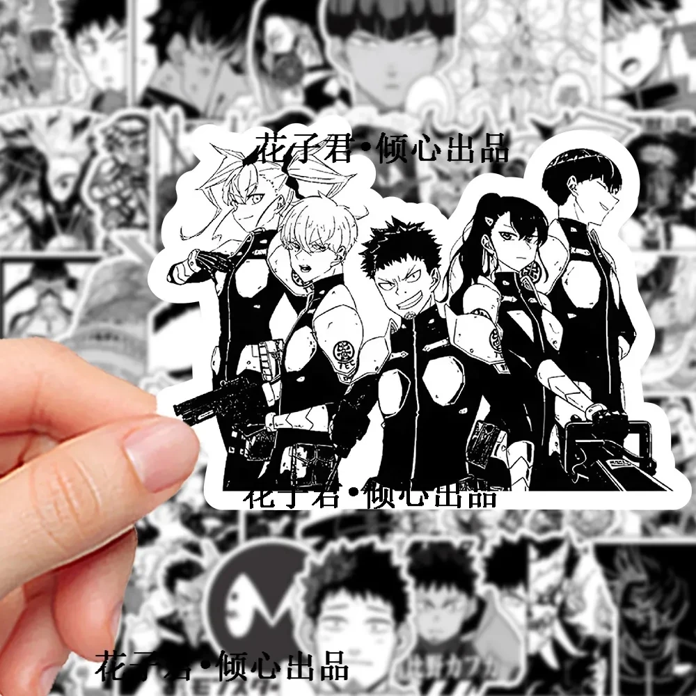 Narumi Gen Sticker Hoshina Soshiro Black White Manga Style Stickers Kaiju NO.8 Anime Goods Laptop Phone Case Decor Kawaii Gift