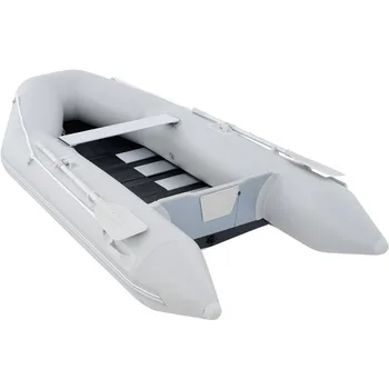 10 ft Inflatable Dinghy Boats with Aluminium Alloy Floor, 4 Person Portable Boat Raft, Inflatable Touring Kayak for Adults 1