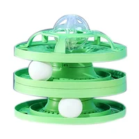 Interactive Cat Ball Toys DIY Foldable Cat Turntable Tease Games Cats Stick Bite Resistant Kitten Toy