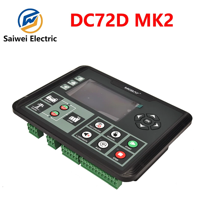 Mebay DC70D DC70DR 발전기 컨트롤러 LCD 화면 자동 시작 제어 보드 디젤 발전기 세트 예비 부품